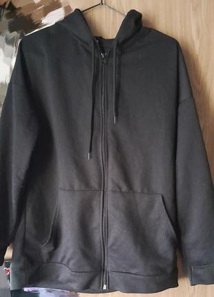 Худи на молнии черная