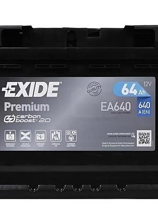 Аккумулятор автомобильный exide premium 64a (ea640)