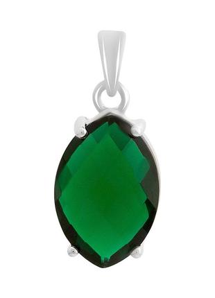 Срібна підвіска silverthin зі смарагдом nano 5.108ct (2170273)