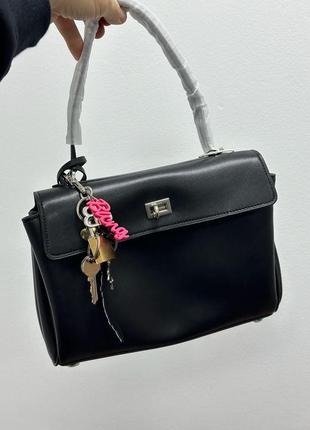 💎 balenciaga rodeo large black/silver 35 х 26 х 9 см
