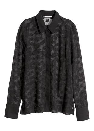 Блузка легкая полупрозрачная для женщины h&m 0548482-003 36(s) черный