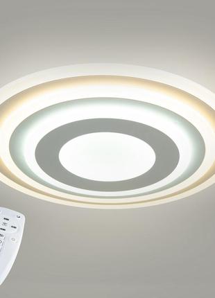 Стельова led люстра, світлодіодний світильник sunlight білий 19716/500