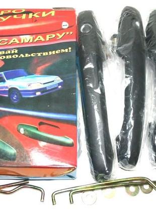 Наружные евро ручки двери ваз 2109, 21099, 2114, 2115 черные рысь (комплект 4шт.)