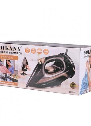 Надежный паровой утюг sokany sk-286 с керамической подошвой и функцией отпаривания,для качественной глажки,9 фото