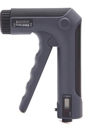 Еспандер кистьовий cornix 5-60 кг з регульованим навантаженням та електронним лічильником xr-0280 black poland