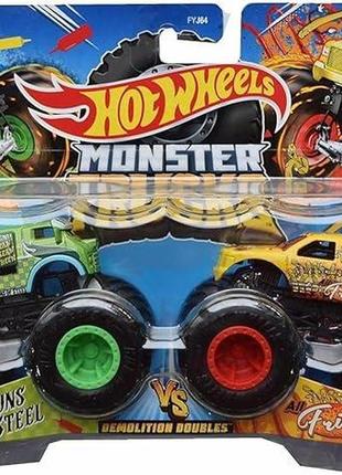 Hot wheels monster trucks 1:64 buns of steel vs fried hlt64 хот-вілс монстер трак сталеві булки і смажений