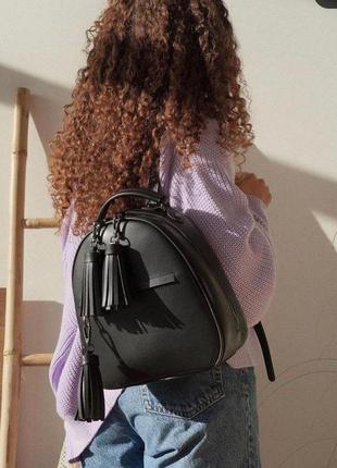 Розпродаж люксовий чорний рюкзак, стильна модель,хіт року, шикарний рюкзак в наявності