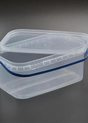 Ведро для пищевых продуктов / прозрачное / прямоугольное / с крышкой / 3,1л