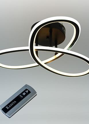 Стельова led люстра, світлодіодний світильник sunlight чорний 183/92 w yt