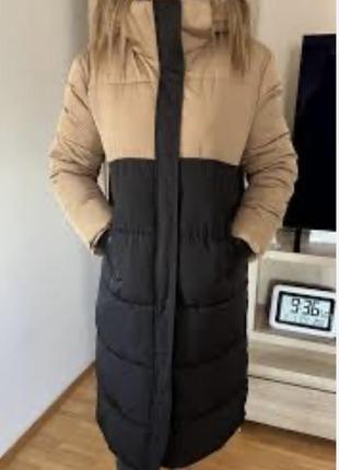 Зимова довга куртка stradivarius , пальто зима