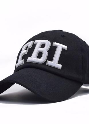 Кепка бейсболка fbi (фбр) с изогнутым козырьком черный, унисекс wuke one size