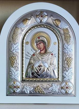Грецька ікона prince silvero божа матір семистрільна ma/e3114/wh-ax 24х29 см