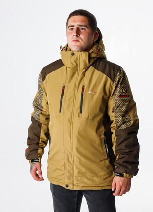 Термокуртка зимняя rla мужская m-xxxl , горчичный,m
