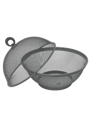 Кошик з кришкою для фруктів ø 27 см сірий ernesto