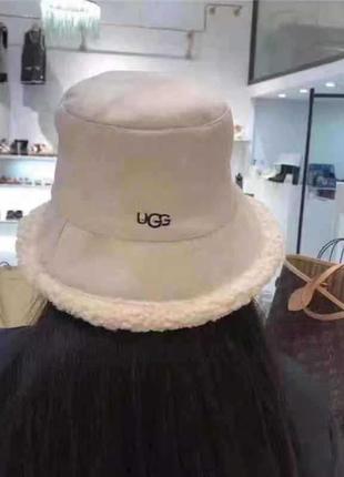 Панама тедді жіноча зимова тепла двостороння ugg бежева