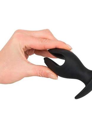 Анальна пробка-розширювач із вібрацією black velvets vibrating anchor plug l – анальні іграшки