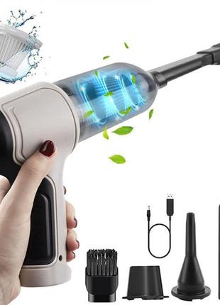 Автомобільний бездротовий пилосос від акумулятора 2 в 1 vacuum cleaner jb-107 автопилосос