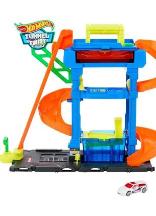 Автотрек автомойка сумасшедшие виражи hot wheels