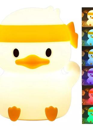 Акумуляторий нічник-світильник vhg a32 силіконовий качур light duck white