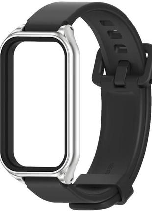 Ремінець силіконовий mi jobs simple premium comfort з металевою капсулою для фітнес браслета mi smart band 8 active/ redmi smart