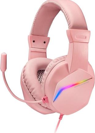 Геймерські дротові навушники mars gaming mh122 pink (b0bfwy2mhn) 4518