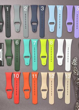 Ремінець силіконовий для xiaomi redmi watch 3 на кнопці кольоровий однотонний браслет