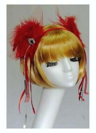 Обруч 10 см ангелочек красный