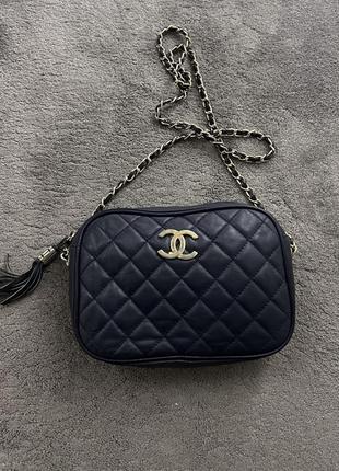 Сумка chanel крос боді шкіра шанель натуральна мʼяка шкіра