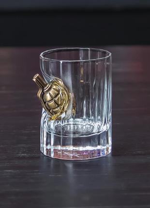 Кришталева гранена чарка з лимонкою  50мл