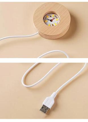 Декоративный новогодний 3d ночник хрустальный шар 8 см · настольная лампа - светильник...