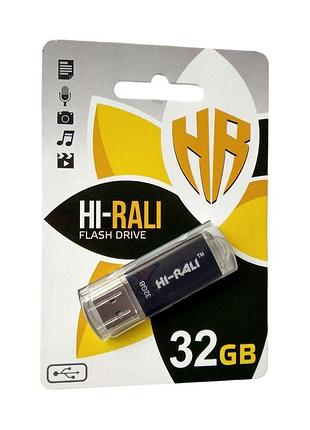 Флеш-накопитель usb 32gb hi-rali rocket (v-cut) series black