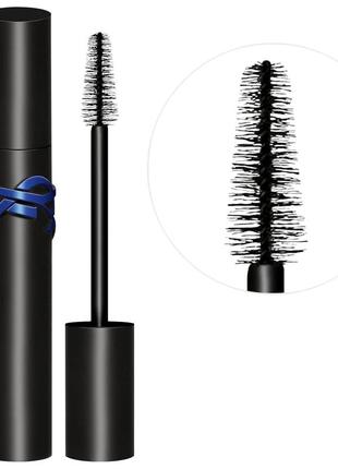 Водостійка туш для екстремального об'єму вій saint laurent silver charm necklace lash clash mascara black waterproof 9 мл