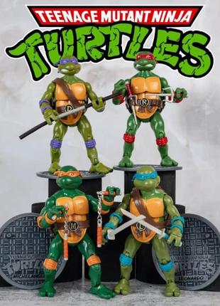 Черепашки ніндзя ninja turtles tmnt ігровий набір фігурки іграшки 4 шт 16 см