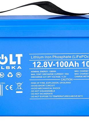 Акумуляторна батарея (літій-залізо-фосфатні)  lifepo4 12v 100ah 100a+bms+bluetooth (6aklb10012)