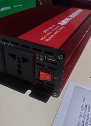 Инвертор 2500вт, преобразователь напряжения 12/220v9 фото