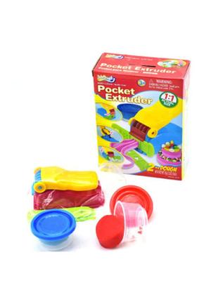 Пластилин: 2 цвета(баноч.с крыш), аппарат-пресс, в кор-ке ((48))