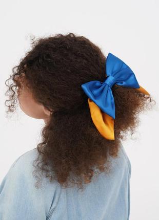 Большой желто-синий бант. колекція "україна", 21х23см