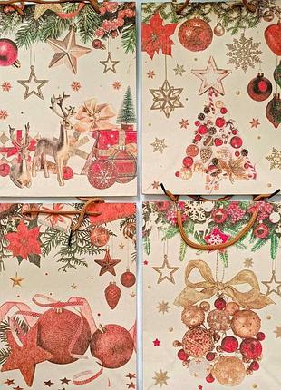 Пакет подарочный npz-005 s крафт новогодний 23х18х8 см (6902000030053)