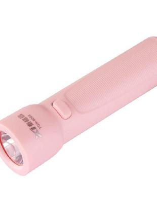 Фонарик на аккумуляторе led tgx-8068 розовый
