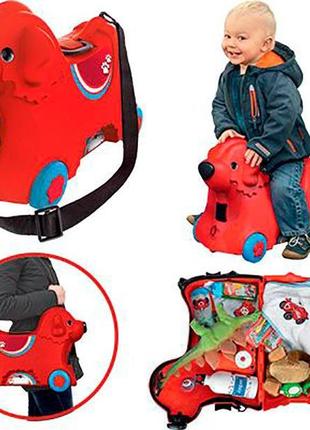 Каталка для малюка "подорож" з відділенням для речей, червона, 3+