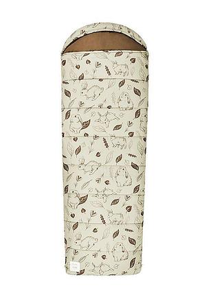 Спальный мешок naturehike mt180 cnh22sd015 левый, бежевый с принтом