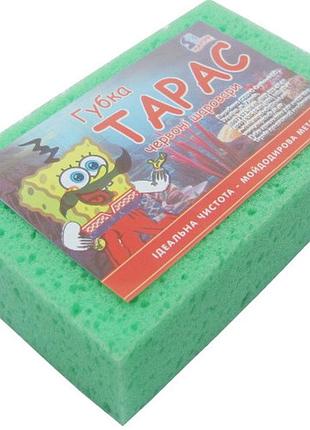 Губка банная мойдодыр тарас - красные шаровары (4820145440549)