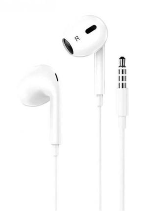 Наушники проводные вкладыш hoco m101 max с микрофоном белые pro_85