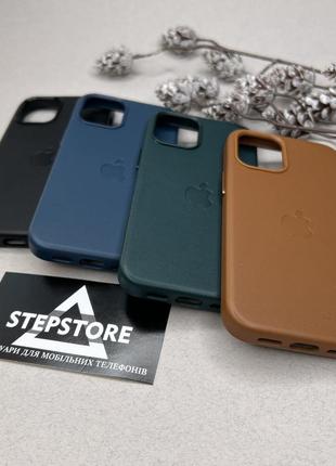Чехол leather case для iphone 12 mini с magsafe кожаный с анимацией 2