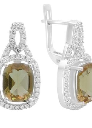 Срібні сережки silverthin зі султанить султанітом 7.4ct (2171331)