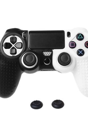 Силиконовый чехол для джойстика sony playstation ps4 + накладки на аналоговые стики