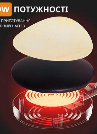 Сковорода для млинців електрична з антипригарним покриттям діаметр 20 см sokany 650 вт7 фото