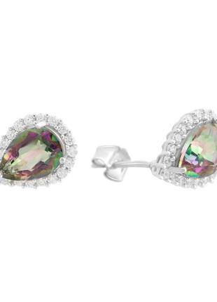 Срібні сережки silverthin з містик топазом (2124733)