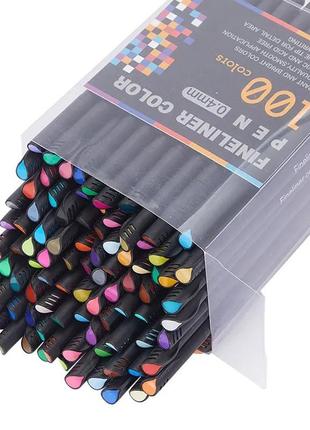 Набор профессиональных разноцветных линеров для рисования fineliner color 100 цветов