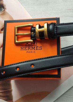 Женский кожаный ремень hermes black